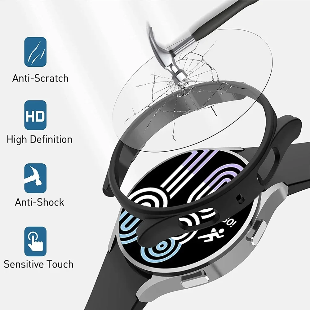Защитное Стекло для Samsung Galaxy Watch 6 5 Pro 40 мм 44 мм Защитная пленка для экрана Полное Покрытие для Galaxy Watch 6 Пленочные Жесткие Защитные Чехлы 4