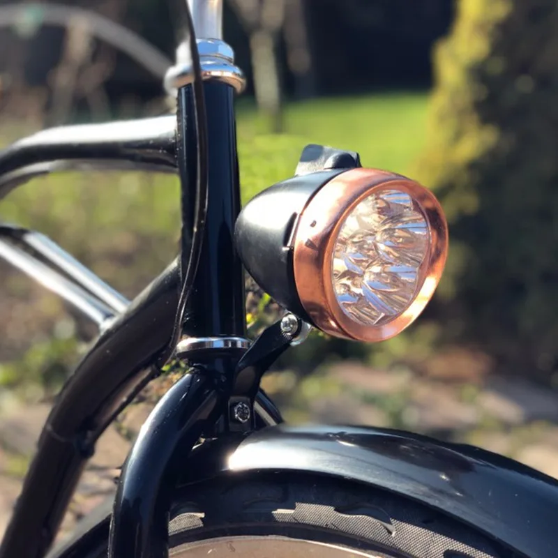 Q039 Велосипедный фонарь, Медные принадлежности для езды на ретро-велосипеде, Аккумуляторные светодиодные фонари/СВЕТОДИОДНЫЕ велосипедные фары/Передние фары 2