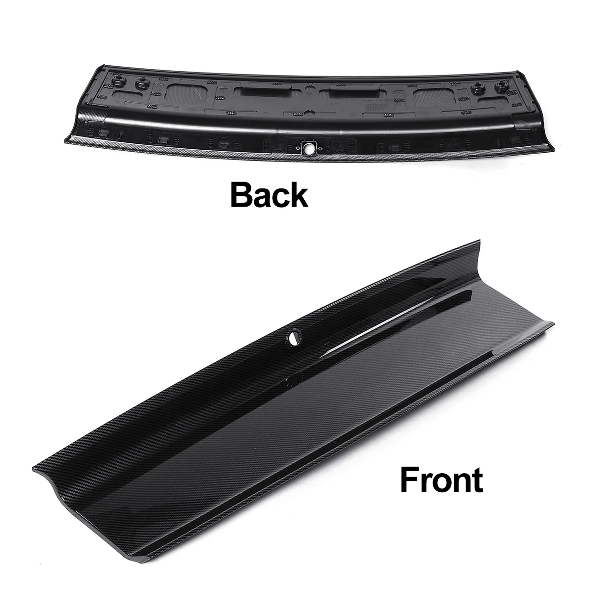 Карбоновое волокно/Черный глянец ABS Задняя Крышка Багажника Decklid Panel Cover Kit Для Ford Для Mustang 2015-2019 Панель Крышки Багажника 1