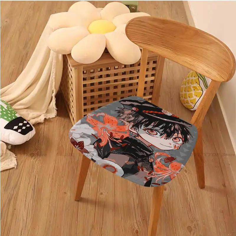 Jibaku Shounen Hanako-kun Круглая Плюшевая подушка Для Дома, мягкая Удобная подушка для спинки 50x50 см, Коврик для стула 3