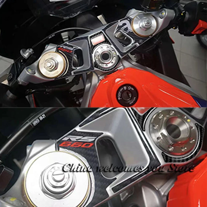 Новый мотоцикл rs 660 3D из углеродного волокна, Верхняя Вилка, Коромысло, Защитная Наклейка, Наклейка Для Apulia RS660 2021 2022 1