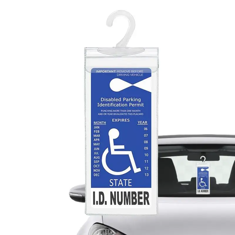 Знак парковки для инвалидов, Прозрачные Аксессуары для инвалидов, помощь при парковке в гараже, держатель для плаката с инвалидностью С вешалкой Для инвалидов 0