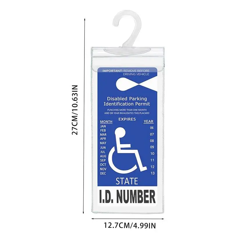 Знак парковки для инвалидов, Прозрачные Аксессуары для инвалидов, помощь при парковке в гараже, держатель для плаката с инвалидностью С вешалкой Для инвалидов 5