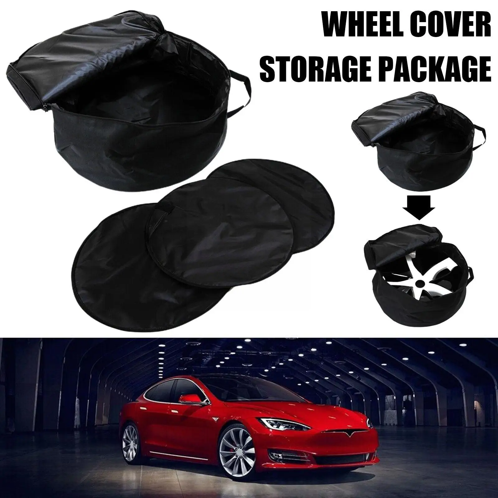 Сумка для хранения рулевой рубки автомобиля Применима Для Tesla Model3, сумка для хранения Крышки ступицы, сумка для хранения модельной ступицы, аксессуары для модернизации S5I1 2