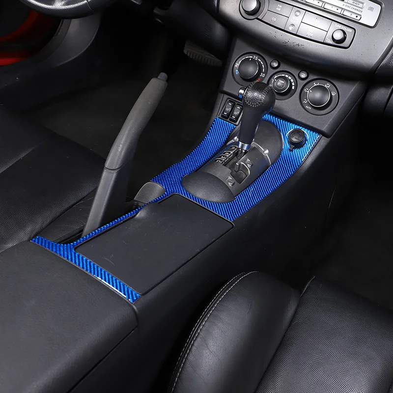 Для 2006-11 Mitsubishi Eclipse наклейка на панель центрального управления автомобилем из мягкого углеродного волокна, аксессуары для защиты салона автомобиля 4