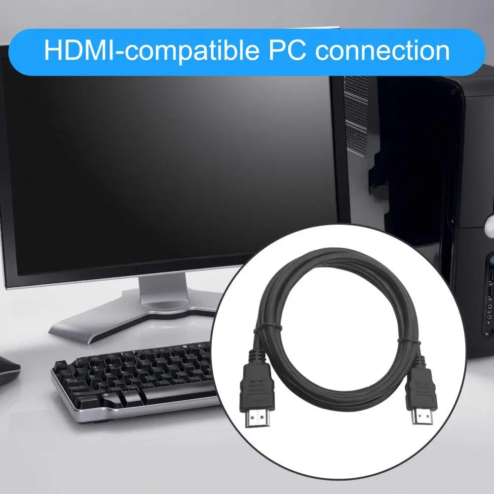 Bluelans HDMI-совместимый кабель Plug Play Широкое применение Металлический Практичный Надежный видео шнур для телевизионной приставки 0