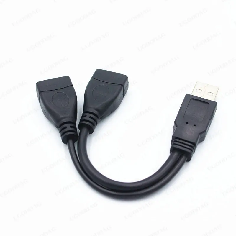 1 Штекер К 2 розеткам USB 2.0 Удлинитель Y-Образный кабель для передачи данных Адаптер питания Конвертер Разветвитель USB 2.0 Кабель 15 ~ 18 см 1