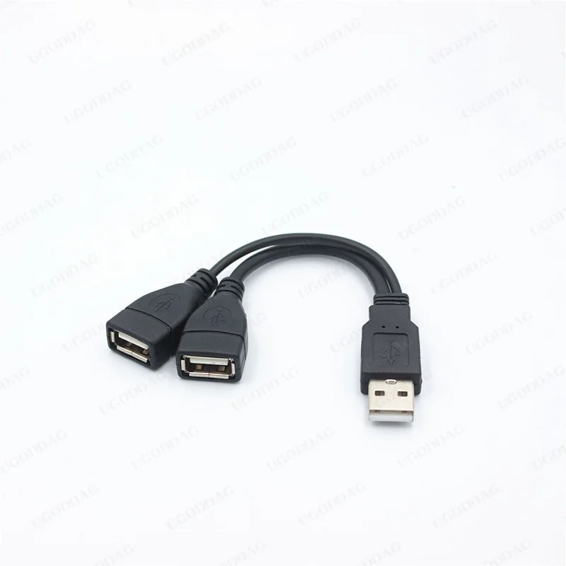 1 Штекер К 2 розеткам USB 2.0 Удлинитель Y-Образный кабель для передачи данных Адаптер питания Конвертер Разветвитель USB 2.0 Кабель 15 ~ 18 см 2