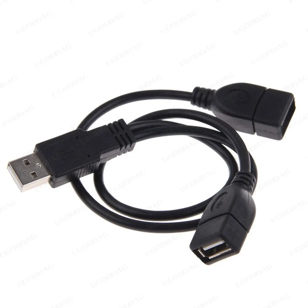 1 Штекер К 2 розеткам USB 2.0 Удлинитель Y-Образный кабель для передачи данных Адаптер питания Конвертер Разветвитель USB 2.0 Кабель 15 ~ 18 см 4