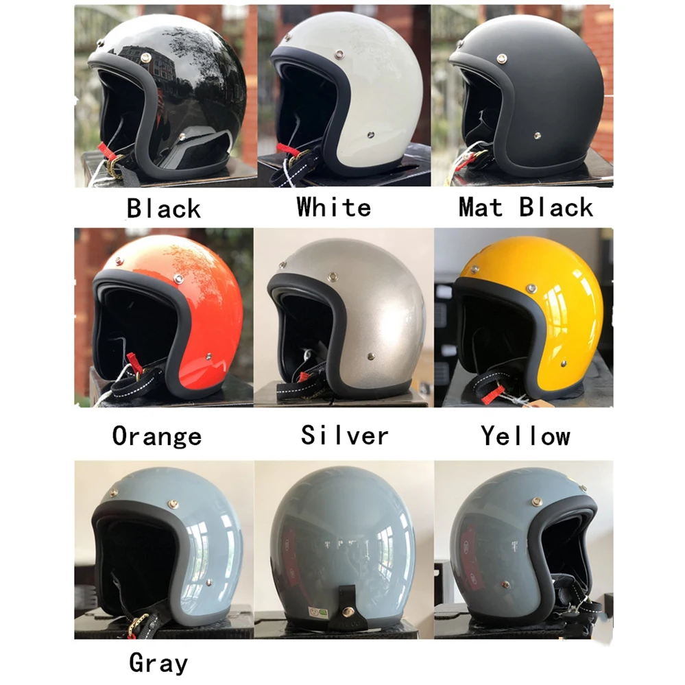 Подлинный винтажный мотоциклетный шлем из стекловолокна TT & COCASCOS с открытым лицом 3/4 Jet Casco Moto Capacete в стиле Ретро Для езды на скутере Одобрен в горошек 2
