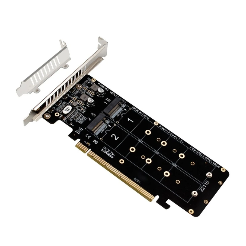 Mini PCIEx16 Для.Твердотельный накопитель NVMEx4 с 2 М-ключами для адаптера расширения RAID для ПК 40JB 1