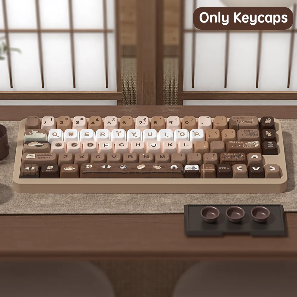 158 Клавиш Для Суши и Роллов PBT Keycaps Для Механической Клавиатуры PC Gamer Keyboard Keycaps MDA Низкопрофильные Милые Аниме Keycaps 2