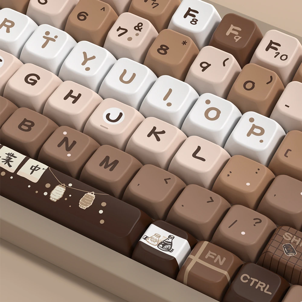158 Клавиш Для Суши и Роллов PBT Keycaps Для Механической Клавиатуры PC Gamer Keyboard Keycaps MDA Низкопрофильные Милые Аниме Keycaps 3