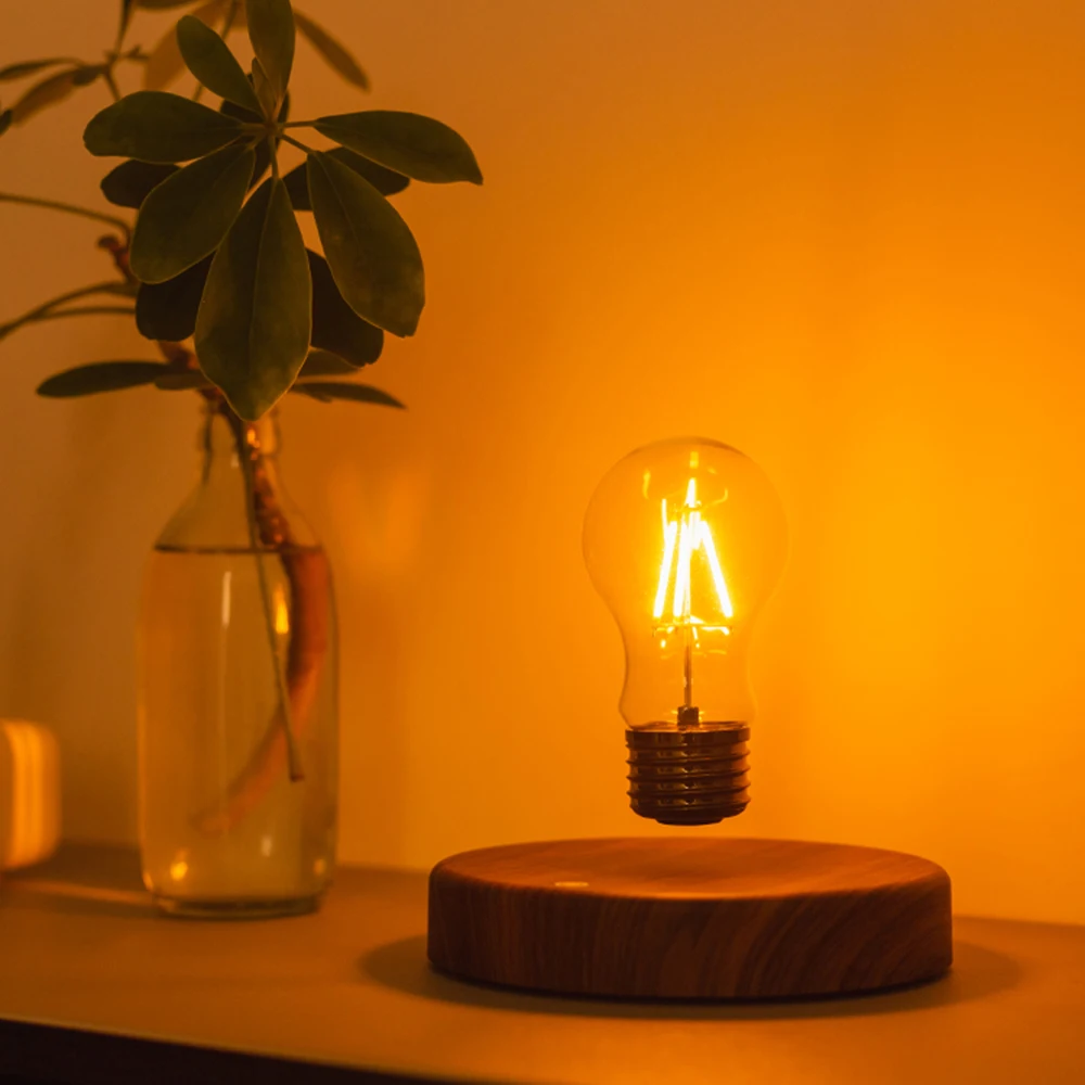 Лампа с магнитной Левитацией, подарок на День Рождения, Креативная Плавающая светодиодная лампа для украшения комнаты, домашнего Офиса 0