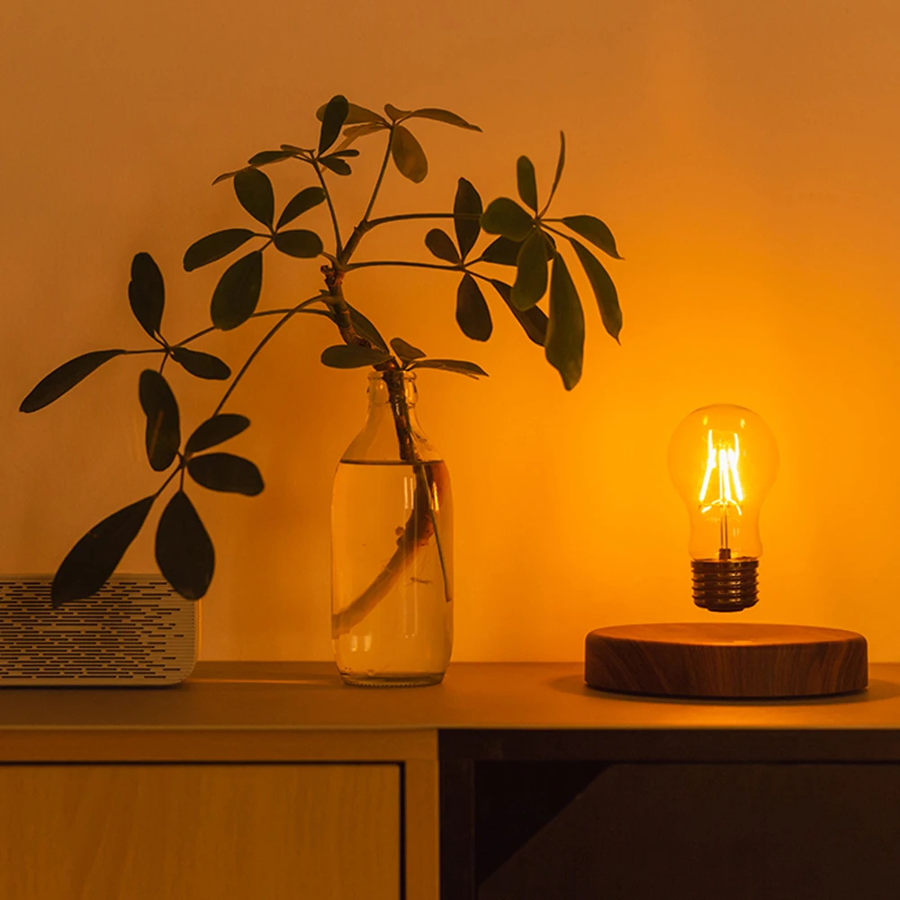 Лампа с магнитной Левитацией, подарок на День Рождения, Креативная Плавающая светодиодная лампа для украшения комнаты, домашнего Офиса 1