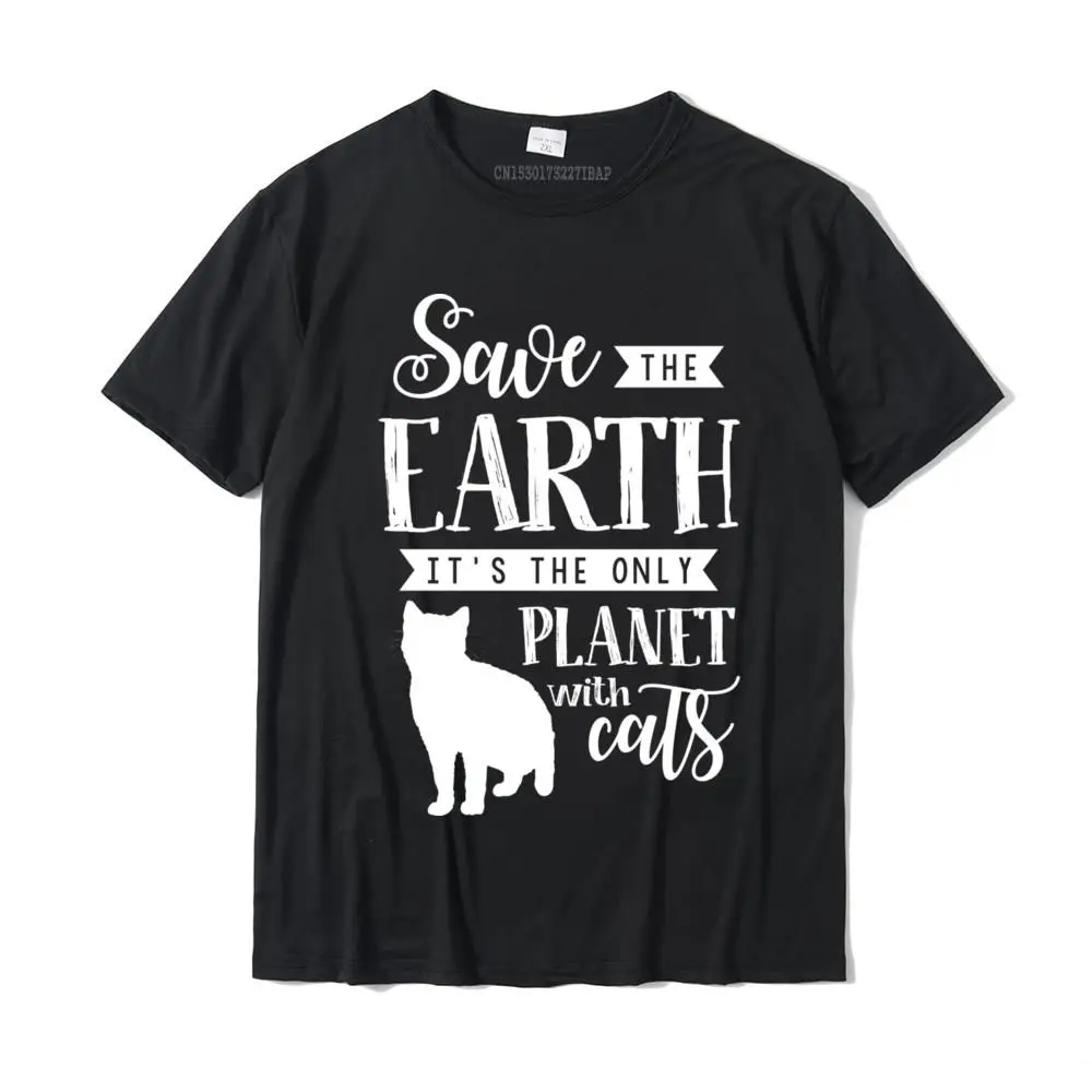 Забавный дизайн для любителей кошек Спасите Землю! Пуловер с капюшоном Camisas Hombre SummerGift, топы, рубашки, Классические хлопковые молодежные футболки 0
