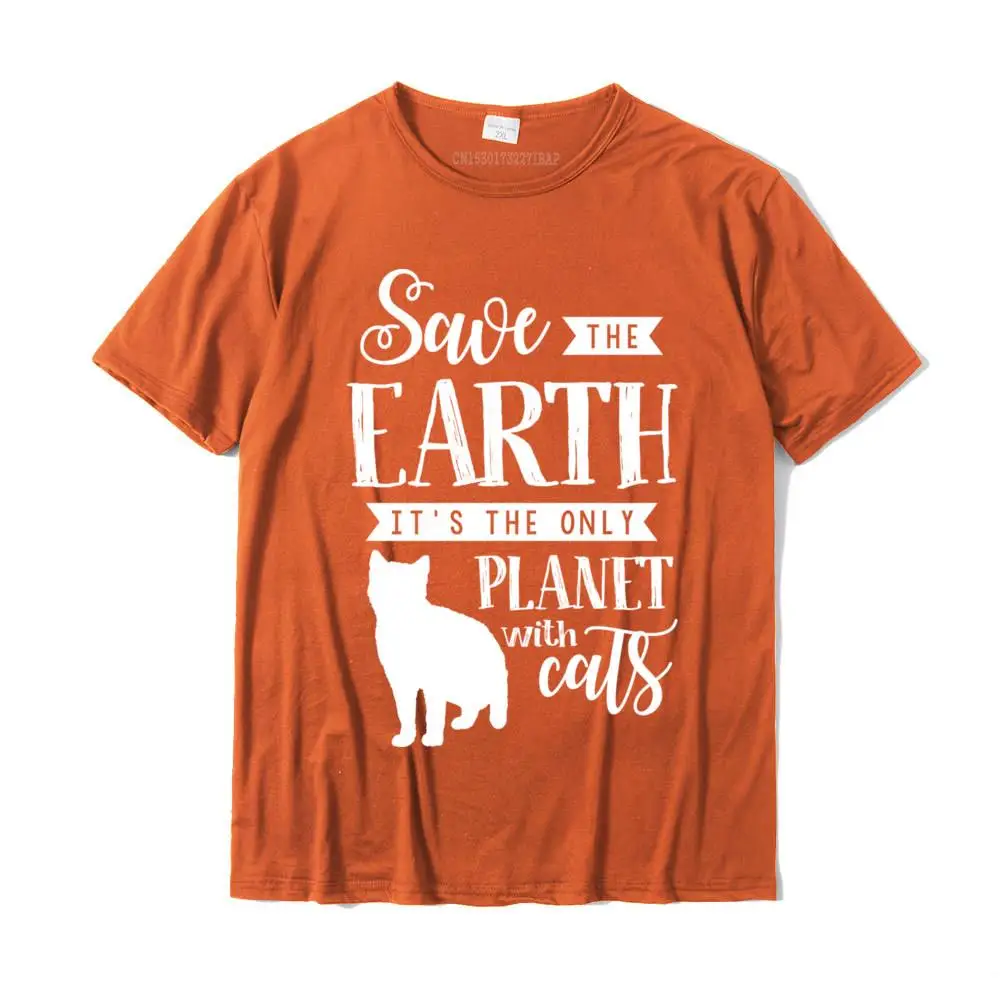 Забавный дизайн для любителей кошек Спасите Землю! Пуловер с капюшоном Camisas Hombre SummerGift, топы, рубашки, Классические хлопковые молодежные футболки 1