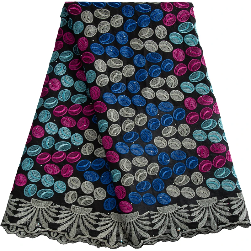 Хлопчатобумажная кружевная ткань с вышивкой Kalume в Африканском стиле 2023, Высококачественные Кружевные ткани из нигерийской швейцарской вуали для вечернего платья выпускного вечера F3307 0