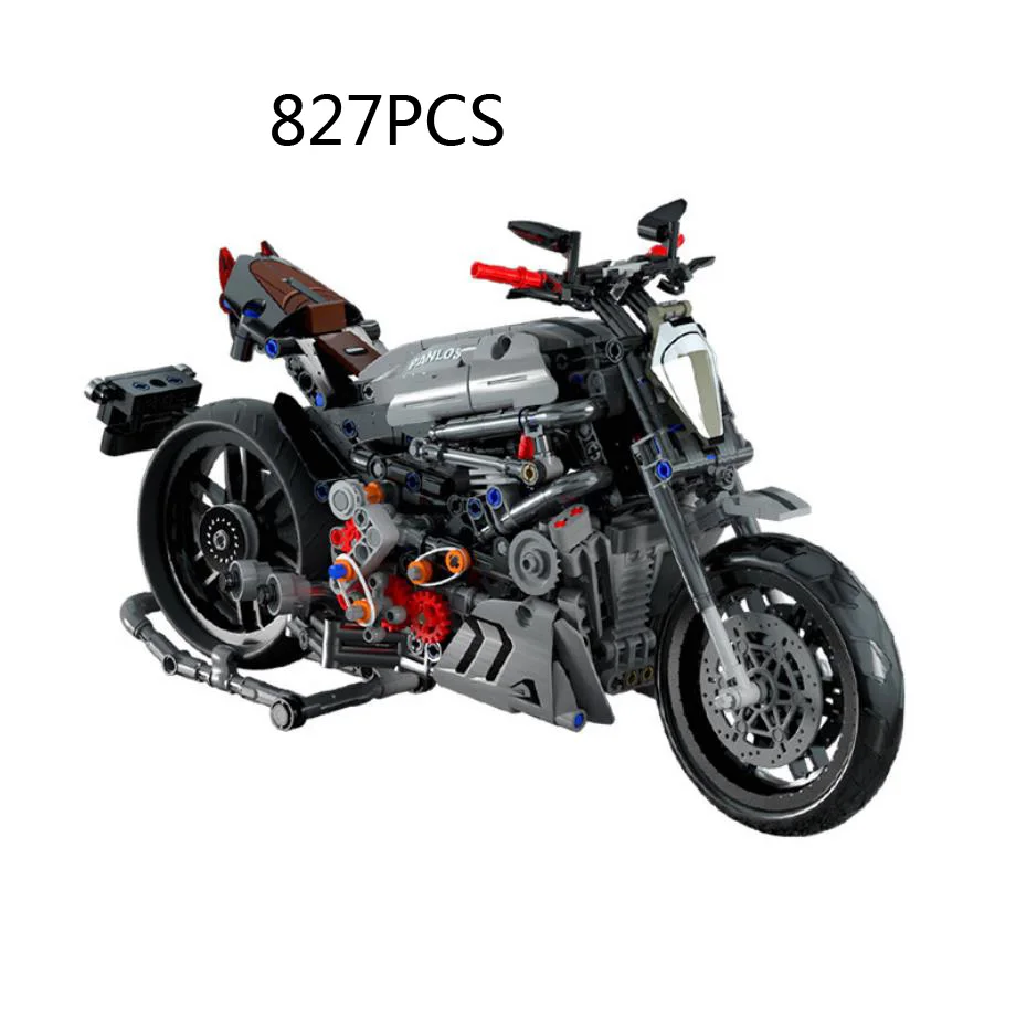 Технический строительный блок мотоцикла Ducatis Diavel Мотор Паровая модель автомобиля Коллекция игрушек из кирпича для мальчиков Подарки 0