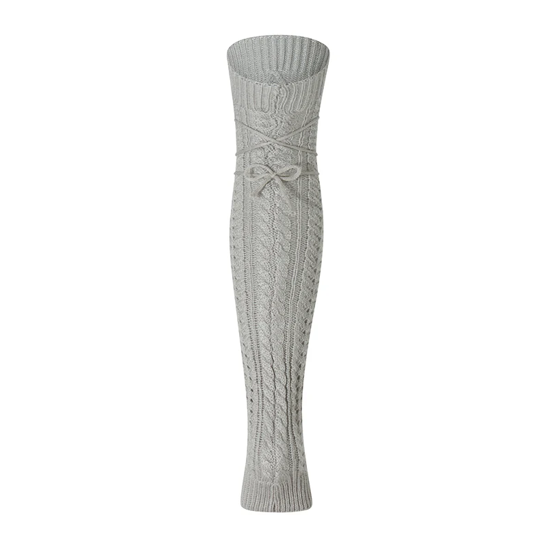 Женские гетры из плотной вязки, Уютные и стильные зимние носки до бедра с эластичной завязкой 0