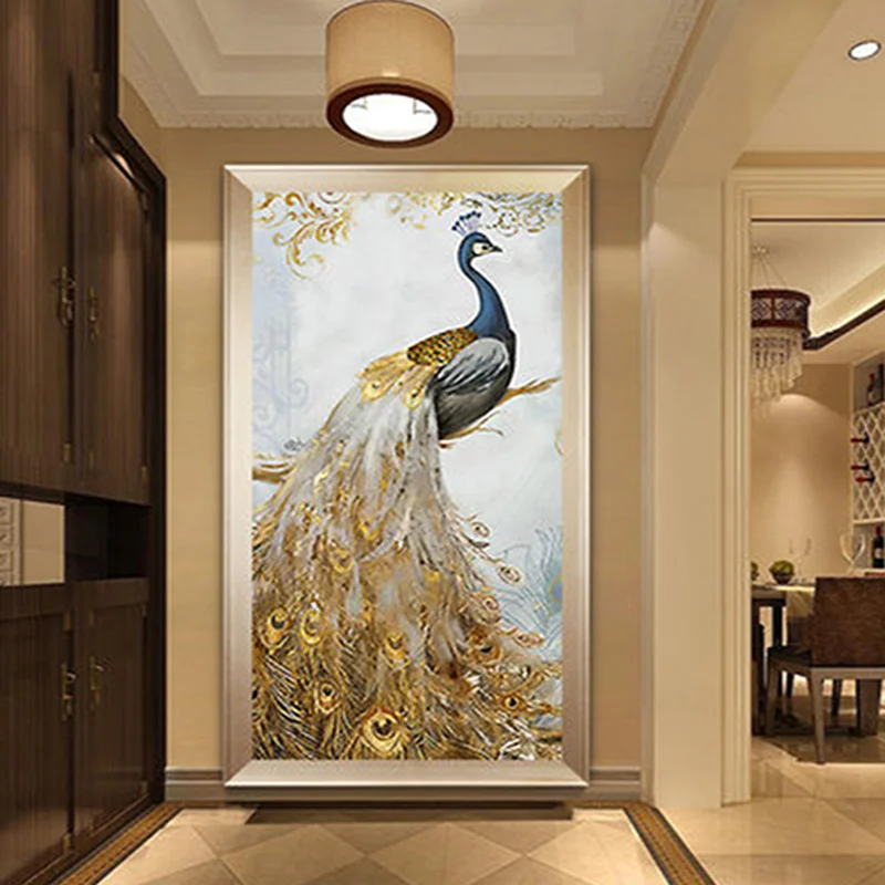 Алмазная живопись новинка 2023 5D DIY мозаичная картина анимация павлина вышивка украшение дома полный квадратный/круглый бриллиант 0