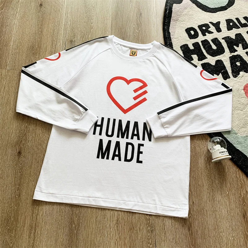 Модная мужская футболка с круглым вырезом и длинным рукавом с принтом в виде герани 23SS HUMAN Love 2