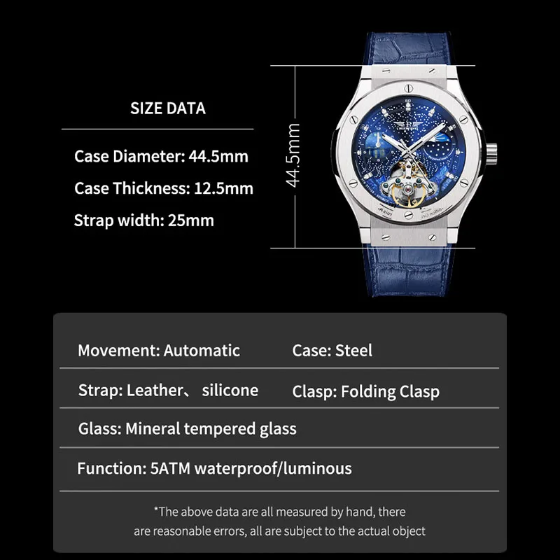 Мужские часы PINDU Design, лучший бренд класса Люкс, Модные Деловые автоматические часы, мужские водонепроницаемые механические часы Montre Homme 2