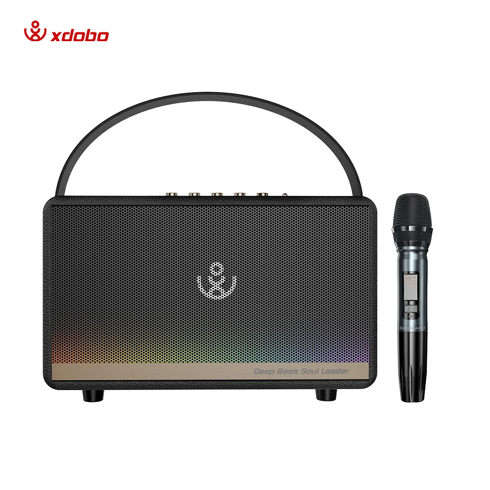 Беспроводные колонки XDOBO Mirage с караоке-Микрофоном Поддерживают Воспроизведение инструментов Диаметром 6,5 мм, Превосходный стереозвук мощностью 130 Вт, Bluetooth 5.3 2