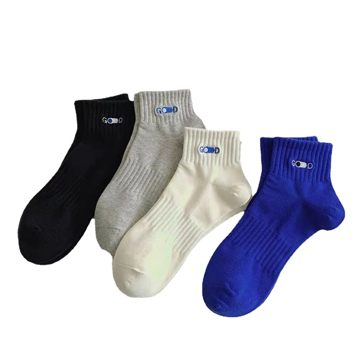 4 Пары хлопковых мужских носков с надписью 2023, Новые летние спортивные модные носки с защитой от запаха, впитывающие пот 5