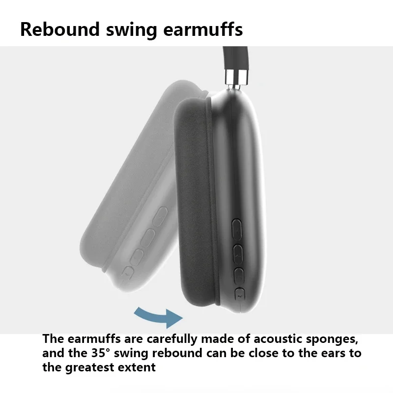 Беспроводная Bluetooth-гарнитура MS-B1 Работает с Bluetooth-наушниками Apple Air Mas, стильно монтируемыми на голову С микрофоном, музыкальная игра с басами 3
