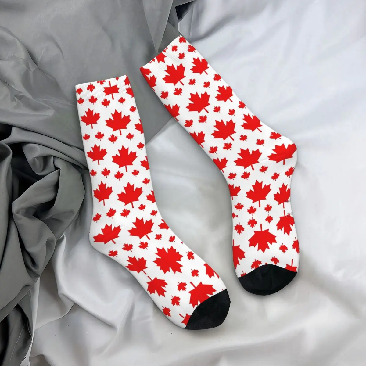 Контрастные носки с эмблемой Флага Канады в виде Кленового листа, Эластичные носки, Шутка, Горячая распродажа, Чулок R333 3
