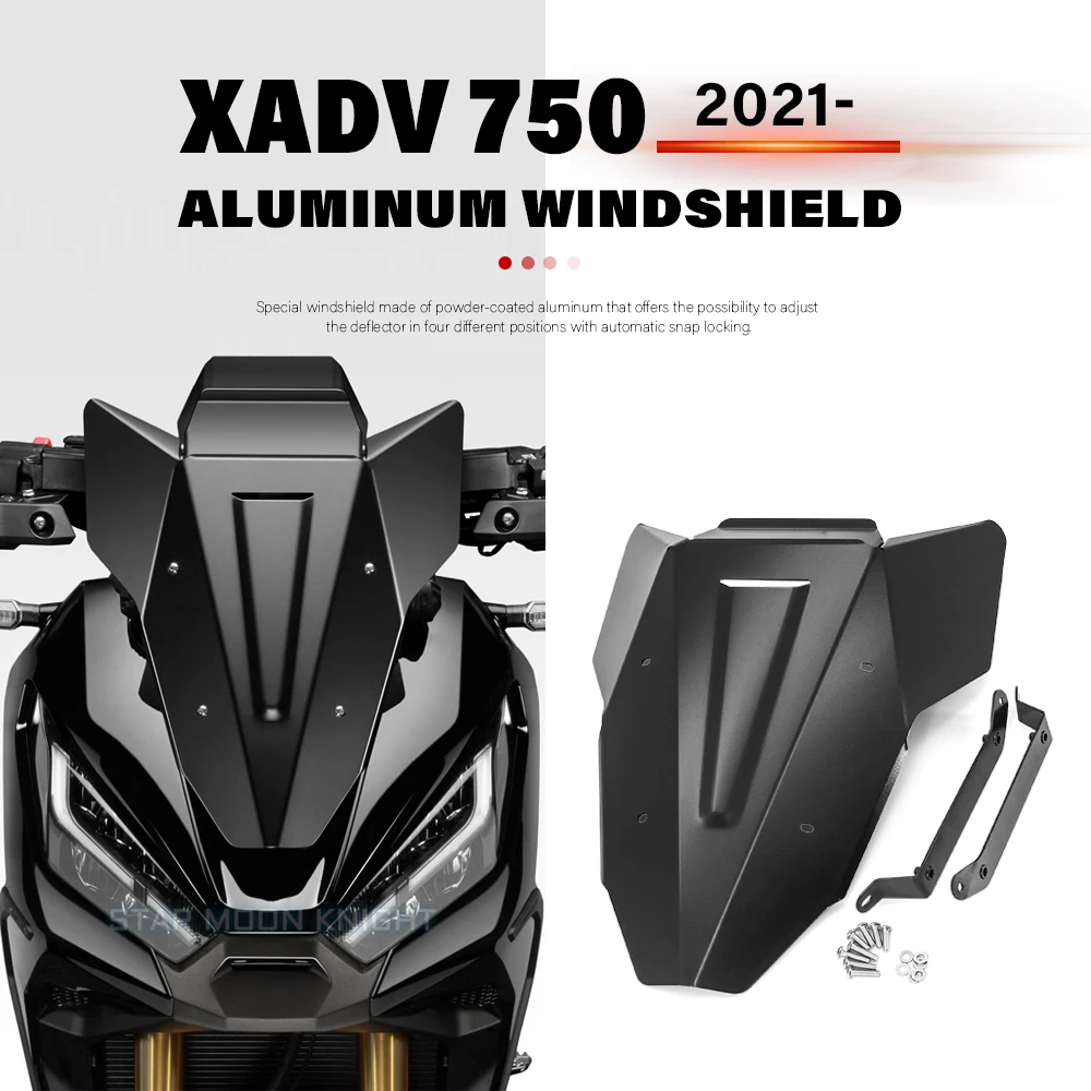 Мотоцикл Алюминиевое Ветровое Стекло, Ветрозащитный Экран, Дефлектор, Пригодный Для Honda XADV 750 X-ADV 750 X ADV XADV750 X-ADV750 2021 - 0