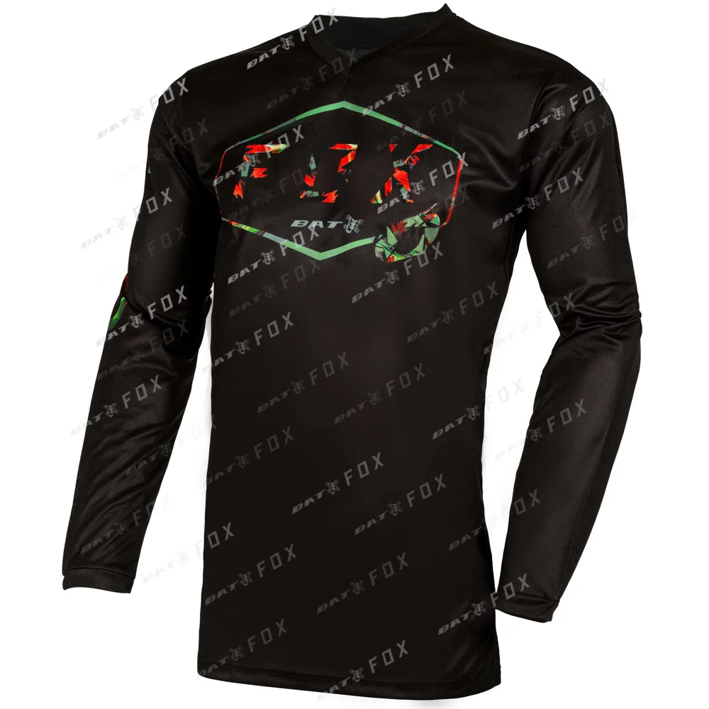 Мужская рубашка для мотокросса, джерси для скоростного спуска, Джерси для горных мотоциклов, Быстросохнущая дышащая джерси BATFOX MTB 1
