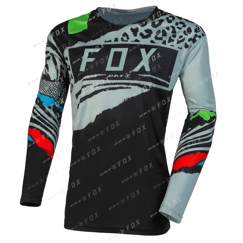 Мужская рубашка для мотокросса, джерси для скоростного спуска, Джерси для горных мотоциклов, Быстросохнущая дышащая джерси BATFOX MTB 2
