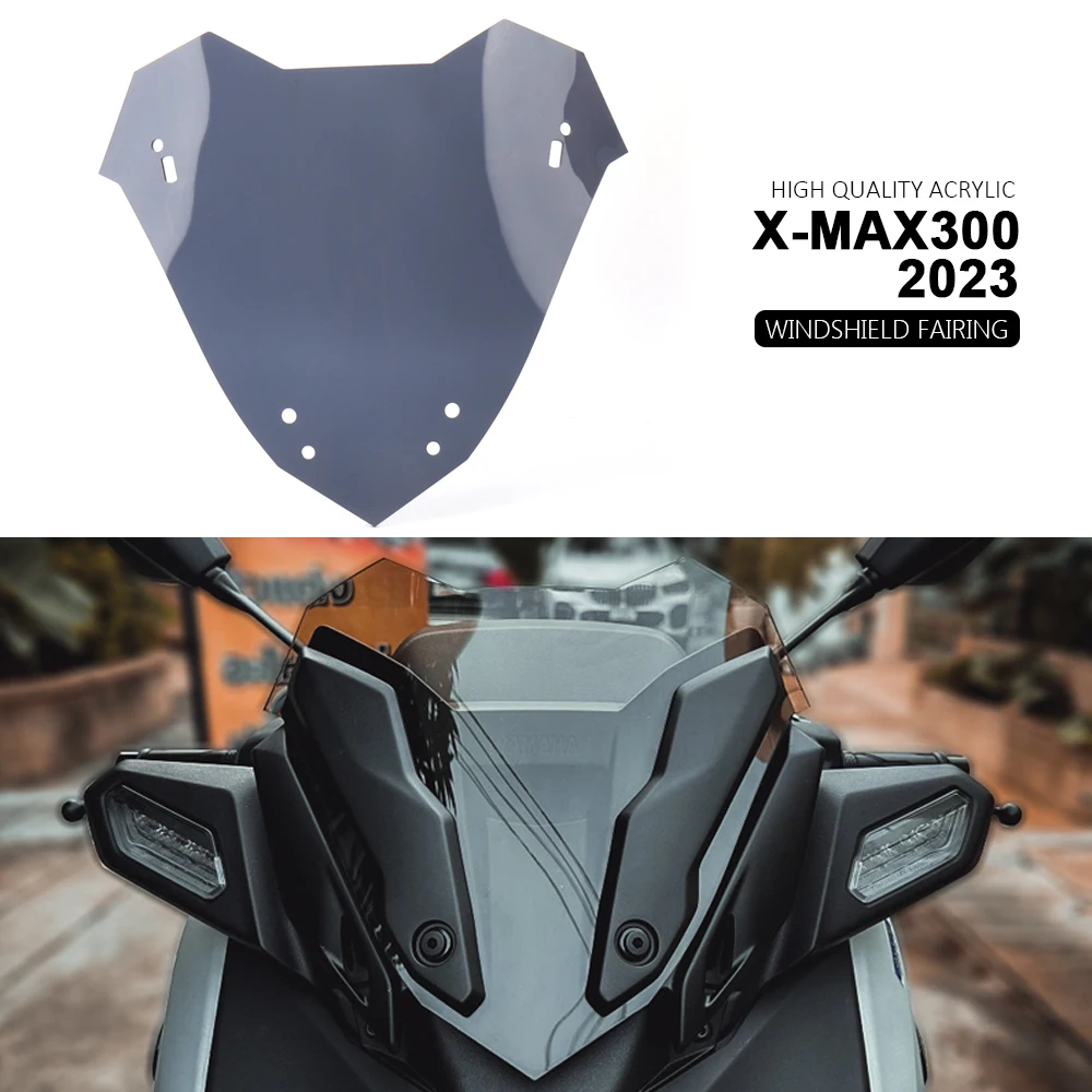 Для YAMAHA XMAX300 Xmax300 XMAX 300 XMAX300 Xmax 300 X-MAX300 2023 Мотоциклетное Спортивное Лобовое Стекло Козырек Ветрового стекла Дефлектор 0