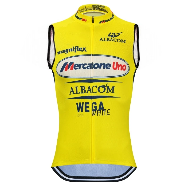 Marco Pantani Cycling Windvest Велосипедный Ветрозащитный Жилет Team Mercatone Uno Летний Ветрозащитный Жилет Duick-Сухая Ткань Ropa Ciclismo 1