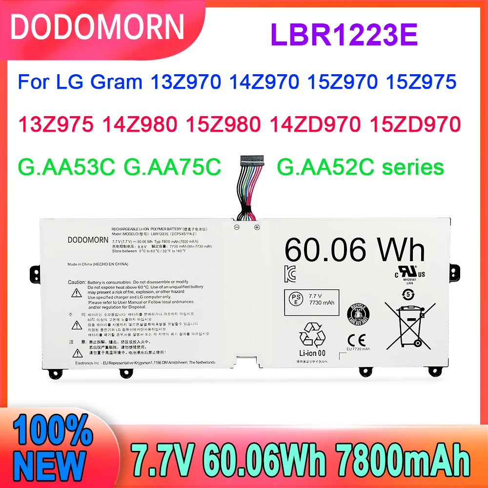LBR1223E Аккумулятор Для LG Gram 2018 13Z980 14Z980 15Z980 13Z980-G.AA53C Серия Ноутбуков Высокого Качества 7,7 В 0