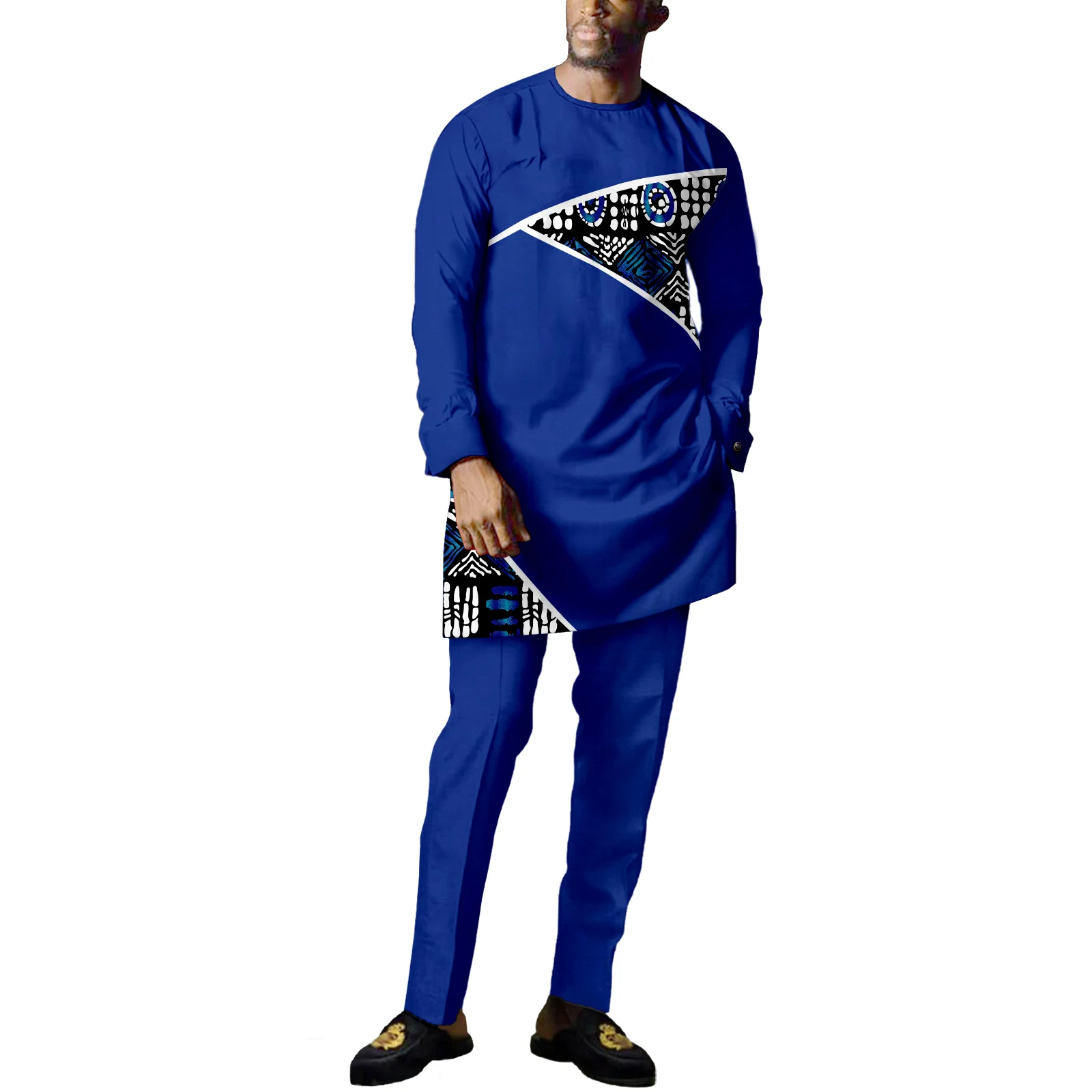 Африканская традиционная одежда для мужчин, Дашики, Свободная повседневная одежда по контракту, племенные наряды, Модный спортивный костюм, комплект из 2 предметов 1