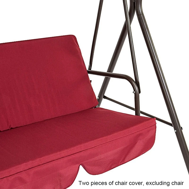 Чехол для кресла-качели для террасы, 2 шт./компл., универсальный садовый стул, пылезащитный 3-местный чехол для улицы (красный) 4