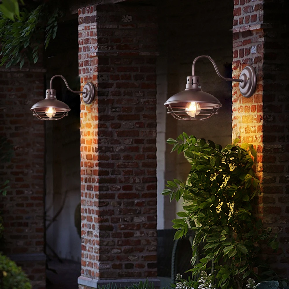 Садовые светильники Наружный настенный светильник в индустриальном стиле IP65 LED для крыльца дома и коридора, ворот и калитки внутреннего дворика 3