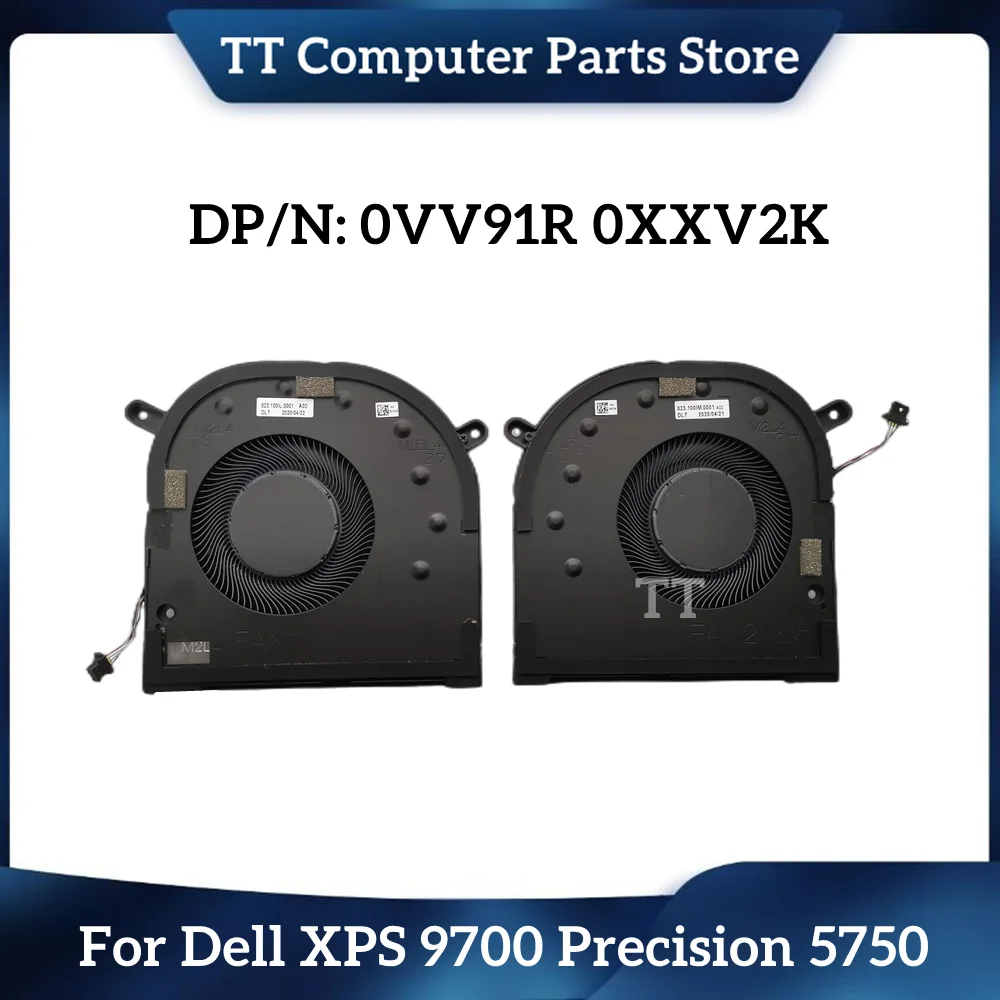 TT Новый Оригинальный Для Dell XPS 9700 Precision 5750 Вентилятор Охлаждения Радиатора ноутбука 0VV91R VV91R XXV2K 0XXV2K 100% Протестирован Быстрая доставка 0