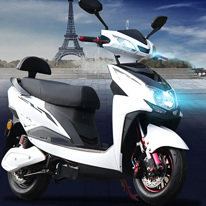 Электрический мотоцикл мощностью 1200 Вт, литиевая батарея 72V20A, радиус действия 65 км, мотоцикл для взрослых 2