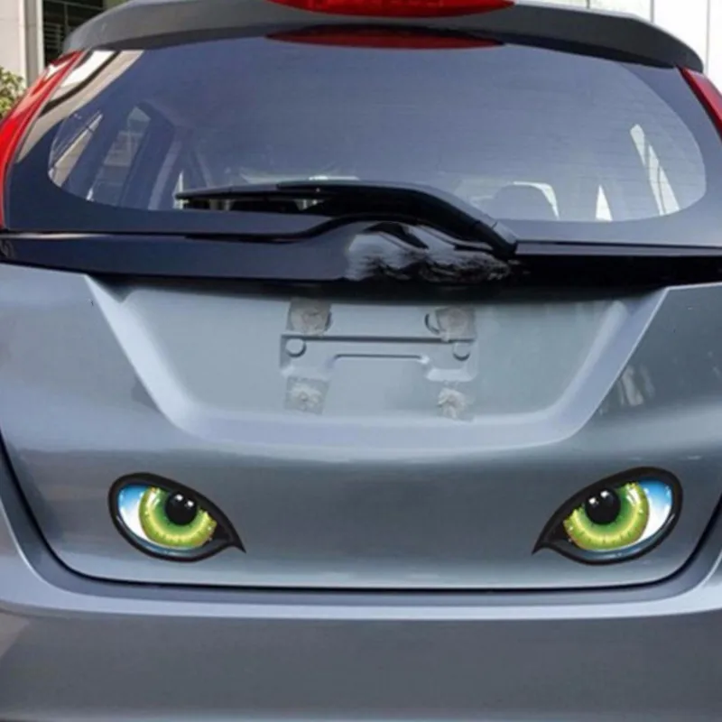 3D Стерео Светоотражающая Наклейка для автомобиля с Кошачьими глазами, Авто, Боковое Крыло, наклейки для глаз, Креативное Зеркало заднего вида 2