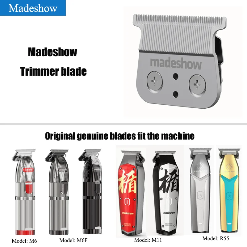 Машинка для стрижки волос с ВЫЦВЕТАЮЩИМ лезвием Madeshow M5/M5F/M6/M10/M11/R55/R66 Оригинальный Нож Для Ремонта Триммера Из углеродистой Стали, Сменные Аксессуары 3