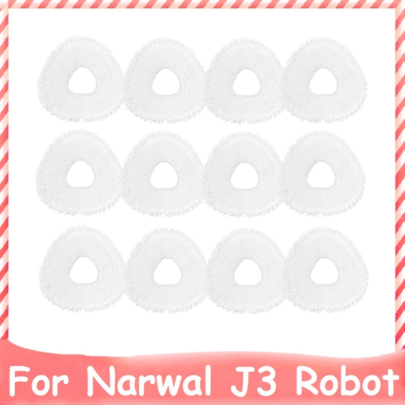 12 шт. Пылесос, тряпка для швабры, бытовая тряпка для уборки, сменная запчасть для робота NARWAL J3 0