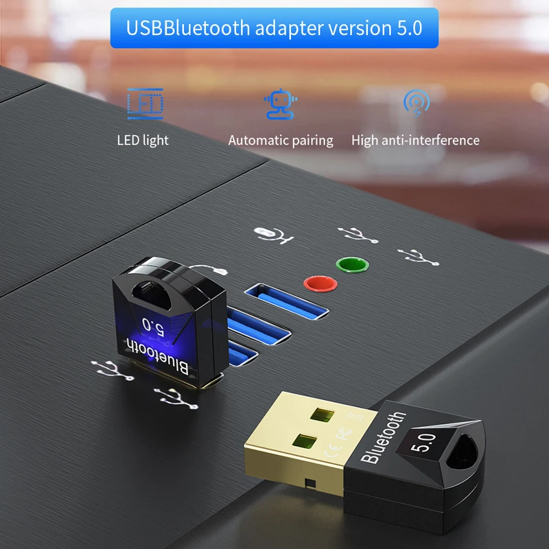 Мини Беспроводной Аудиоадаптер Bluetooth BT 5.0 Музыкальный ключ Для ПК Клавиатура портативного компьютера PS4 Приемник Передатчик Bluetooth 5.0 1