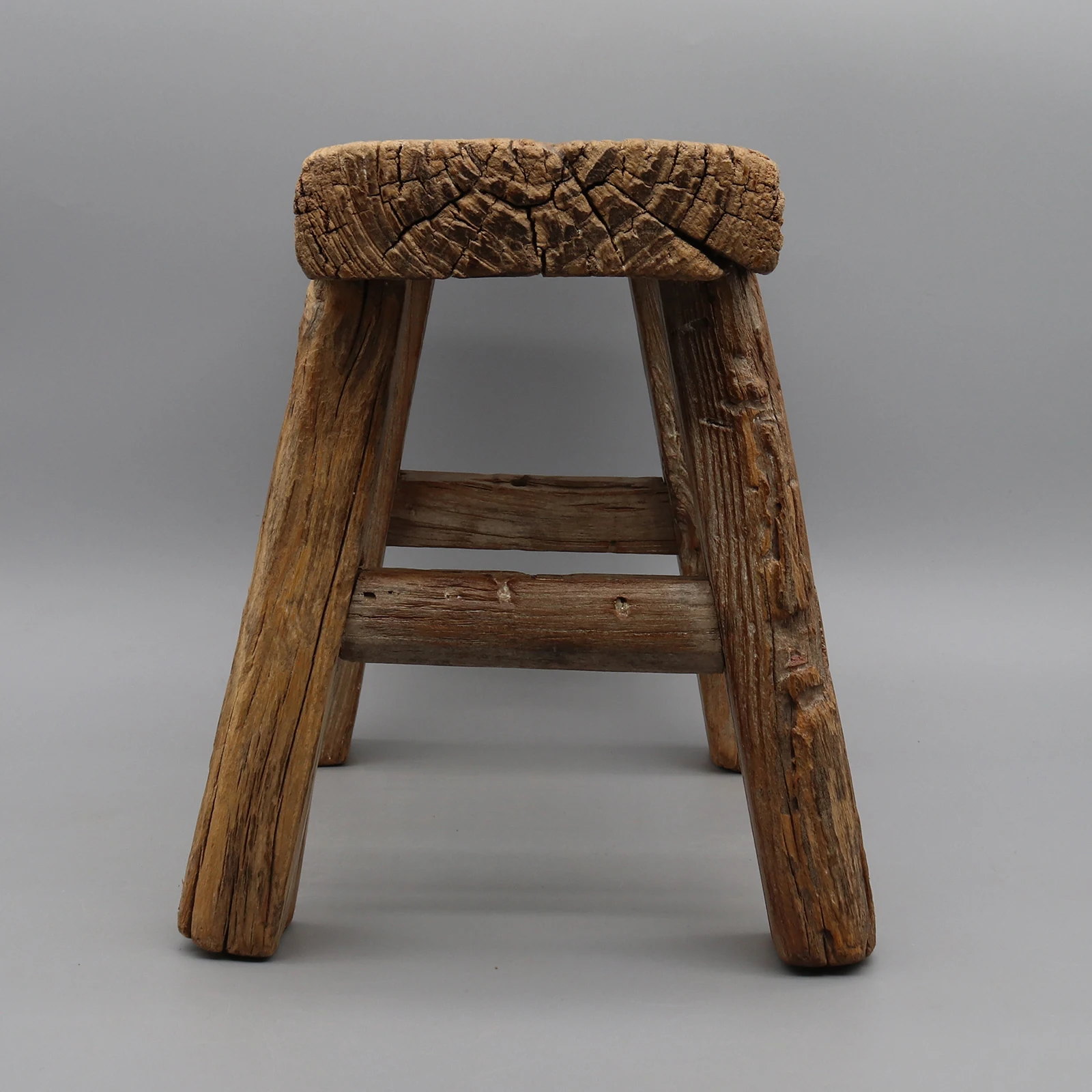 Табурет из старого дерева, китайский антикварный стул, массив дерева, низкий чайный столик, скамейка для ванной 4
