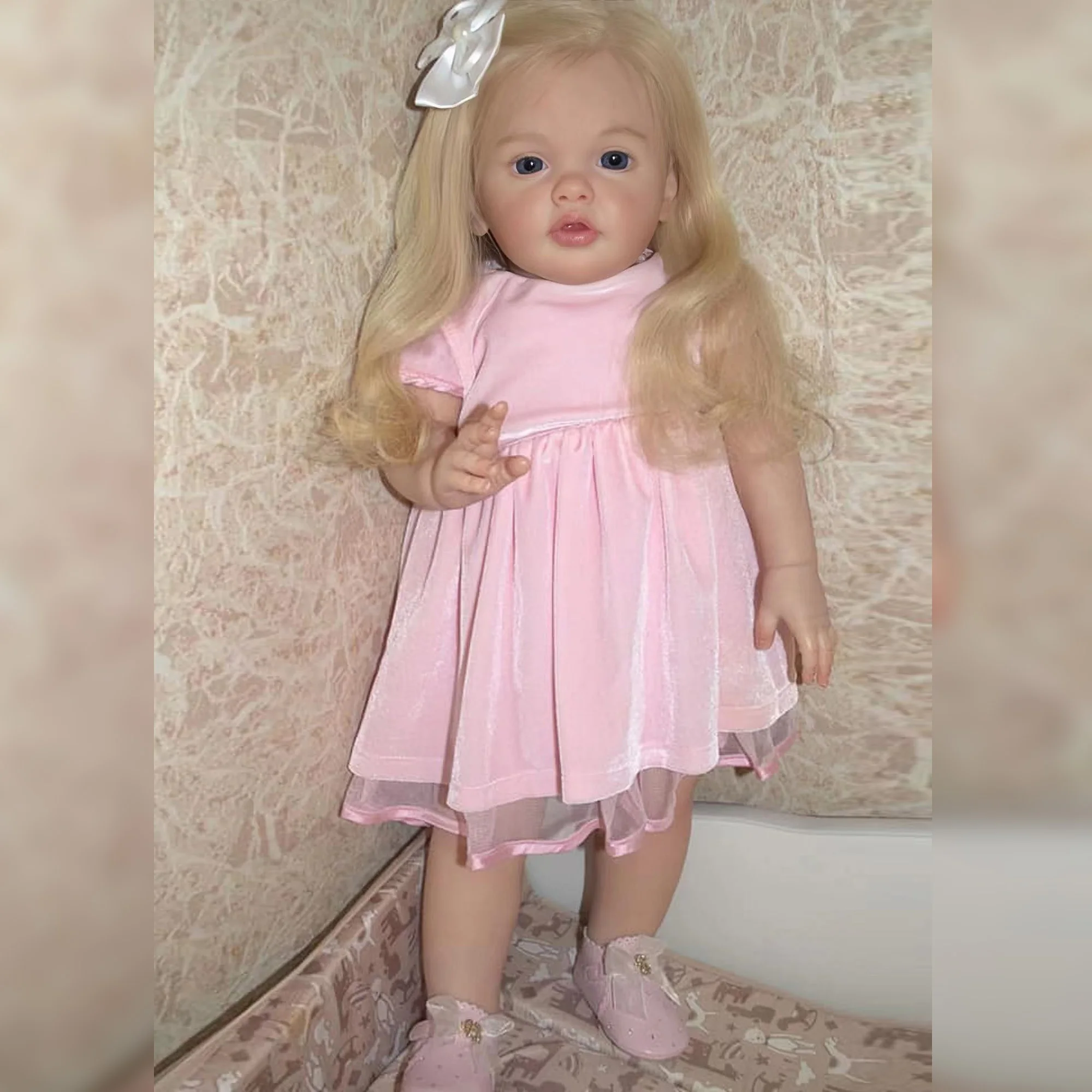 70 См Реалистичная 3D Раскрашенная Кукла Бетти Бебе Реборн Muñecas Reborn Para Niñas bebe reborn reallista В Милой Одежде 0