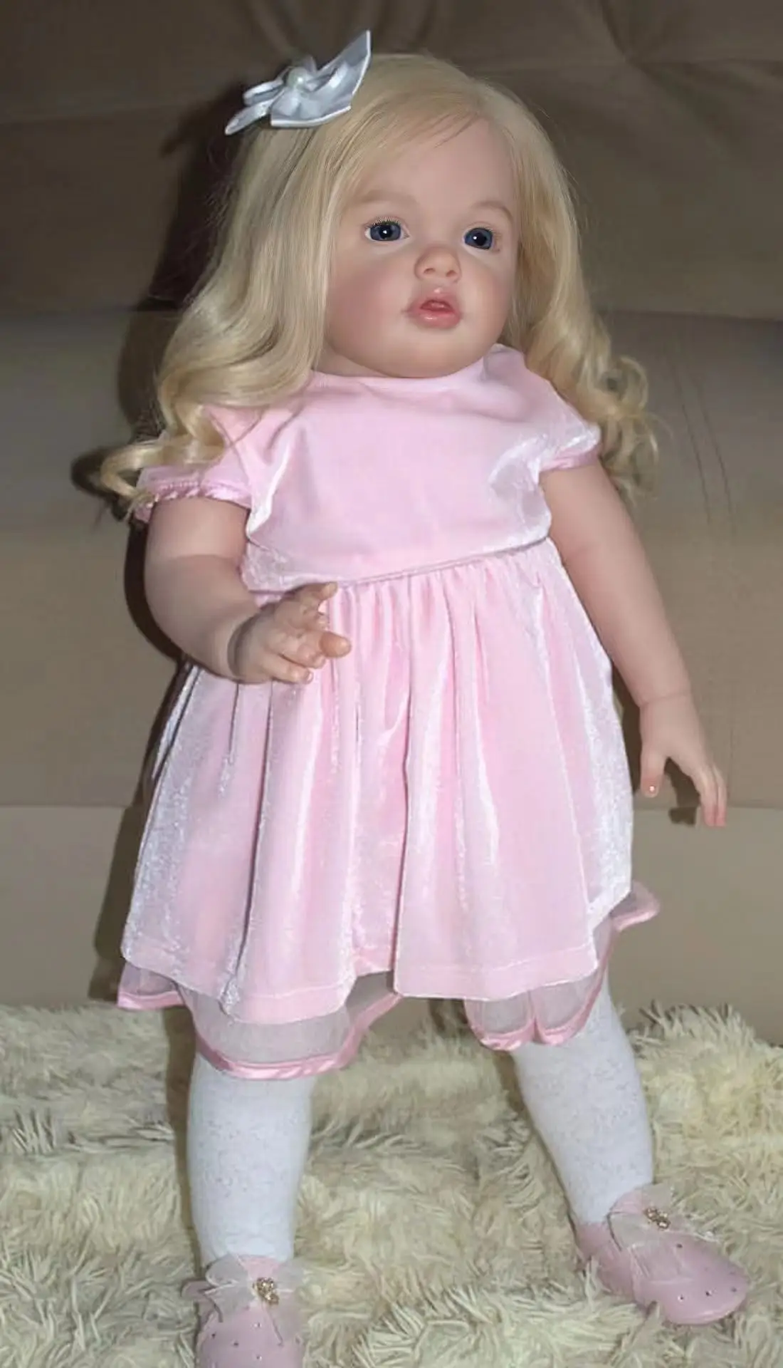 70 См Реалистичная 3D Раскрашенная Кукла Бетти Бебе Реборн Muñecas Reborn Para Niñas bebe reborn reallista В Милой Одежде 5