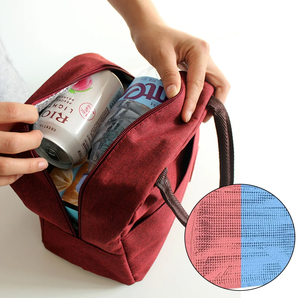 Термосумки для ланча, сумка для бенто, ланч-бокс для холодного хранения, сумка для переноски ужина для пикника, изолированная дорожная сумка 4